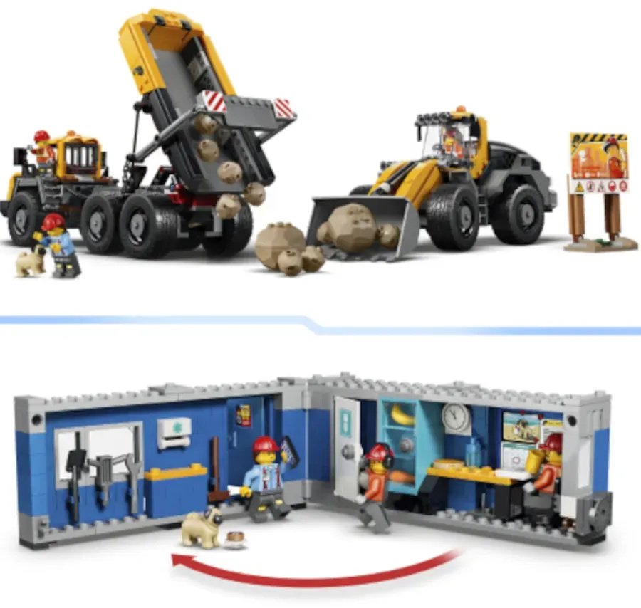 Конструктор LEGO Конструктор LEGO City Самосвал и фронтальный погрузчик 60494, деталей 1132 шт купить,NaN