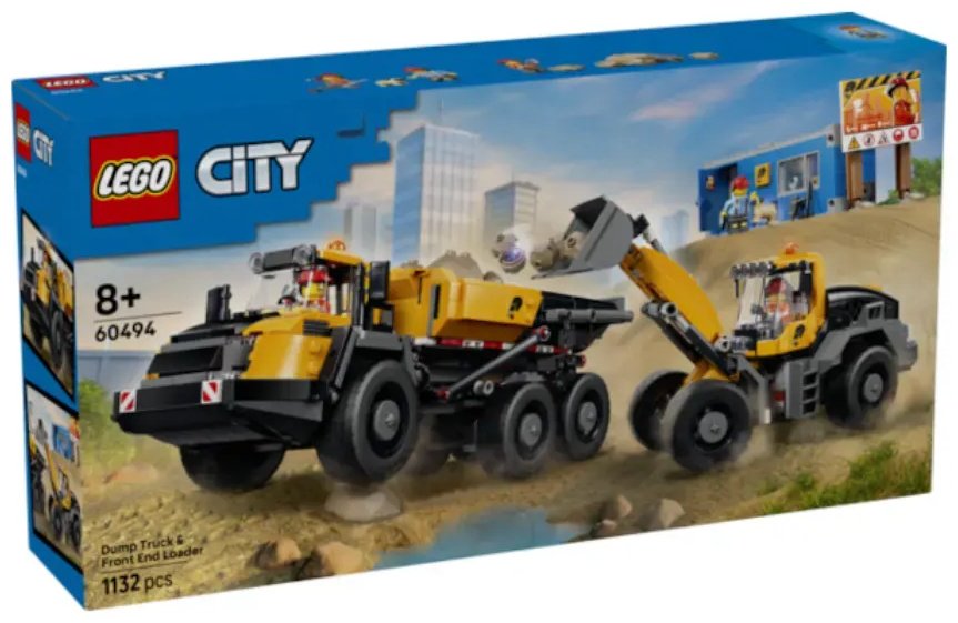 Конструктор LEGO Конструктор LEGO City Самосвал и фронтальный погрузчик 60494, деталей 1132 шт купить,NaN