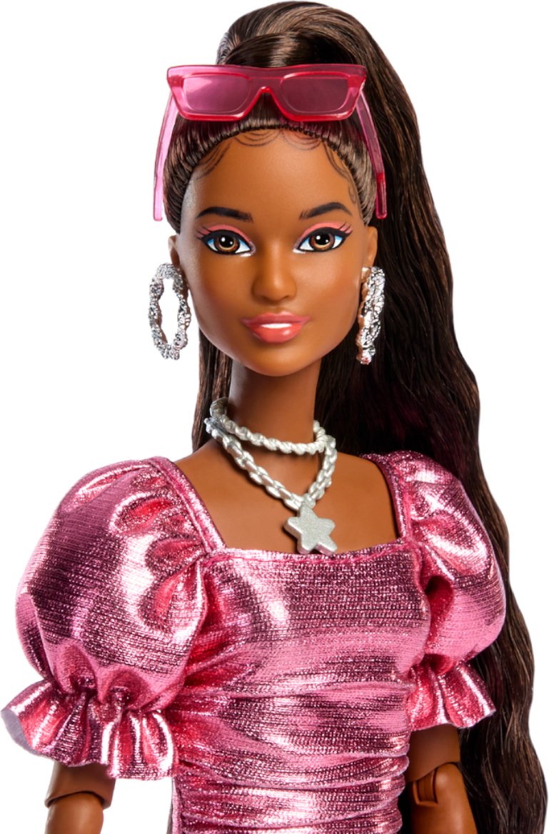 Кукла-модель Barbie Fashionistas DELUXE. барби в розовом платье в очках 29 см купить,NaN