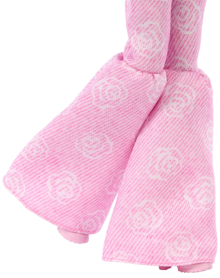 Кукла-модель Barbie Fashionistas DELUXE Шатенка с двумя хвостиками в розовом джинсовом костюме 29 см купить,NaN