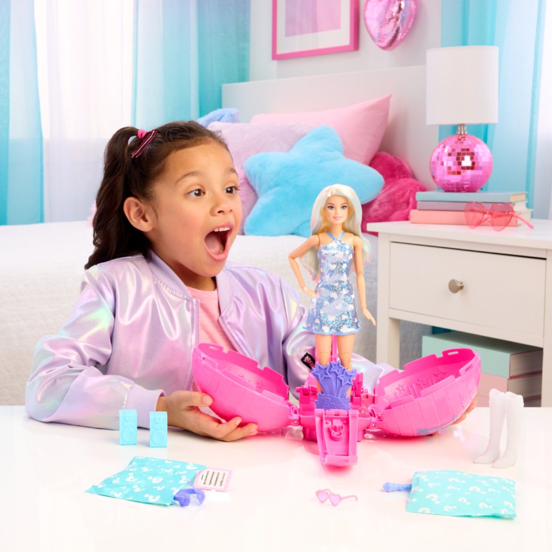 Кукла-модель Barbie Roll and Reveal Pop Star 29 см купить,NaN