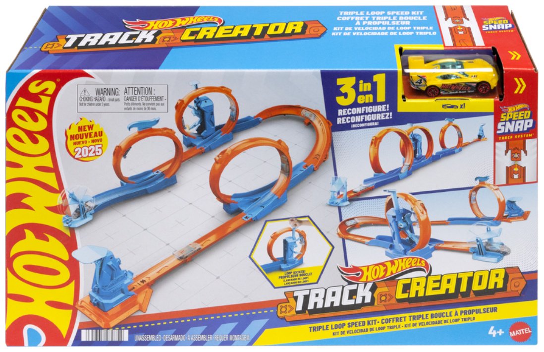 Детские треки и авторалли Hot Wheels Track Creator. Triple Loop Speed Kit мультиколор купить,NaN