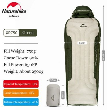 Спальный мешок Naturehike CNH22SD007 XR750 зеленый купить,NaN