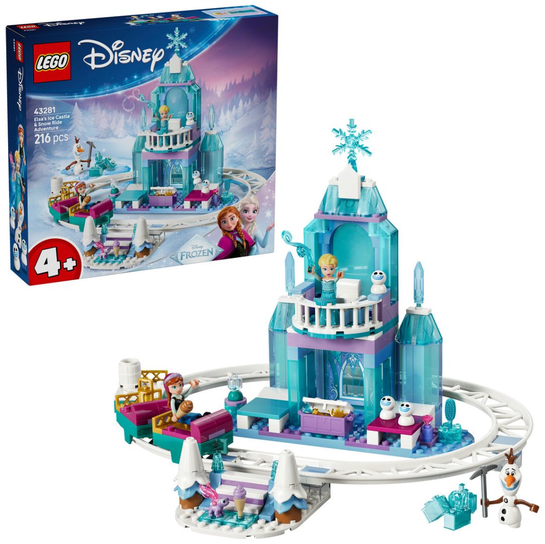 Конструктор LEGO Ледяной замок Эльзы и снежная горка 43281, деталей 216 шт купить,NaN