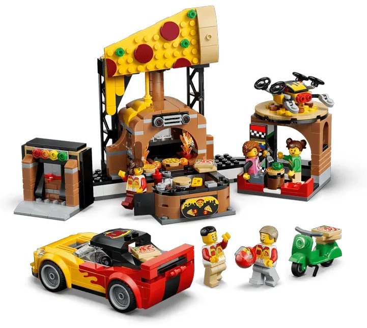 Конструктор LEGO City Город Пиццерия и техника для доставки 60496, деталей 494 шт купить,NaN