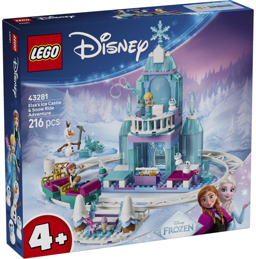 Конструктор LEGO Ледяной замок Эльзы и снежная горка 43281, деталей 216 шт купить,NaN