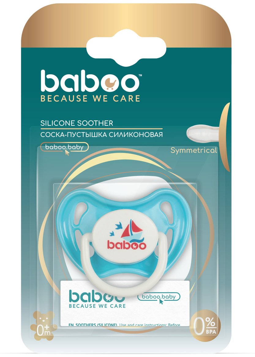 Пустышка Baboo 5-033, 1 шт, синий купить,NaN