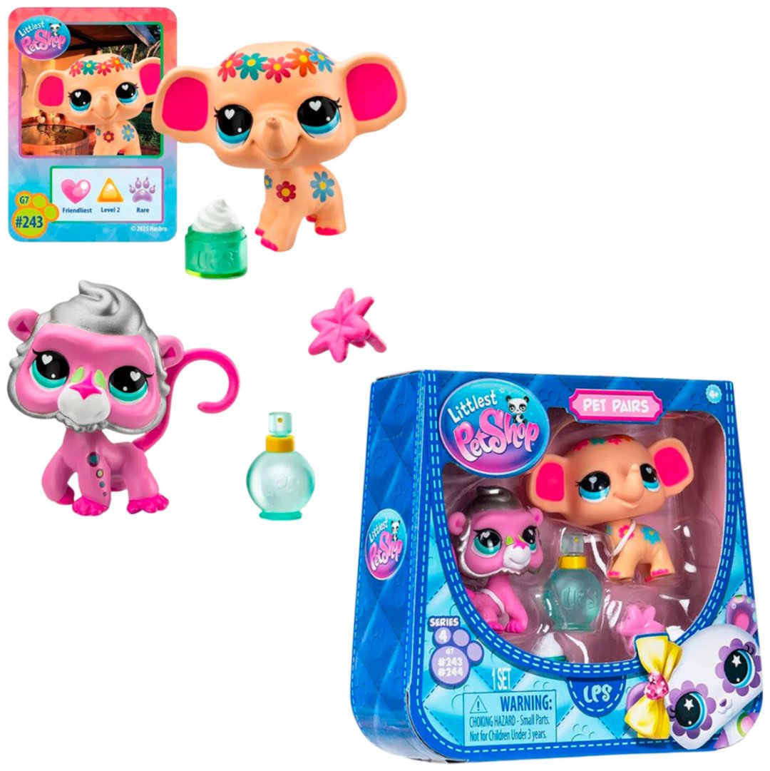 Набор Littlest Pet Shop Пара друзей Спа у Слона (Слон и Обезьяна) купить,NaN