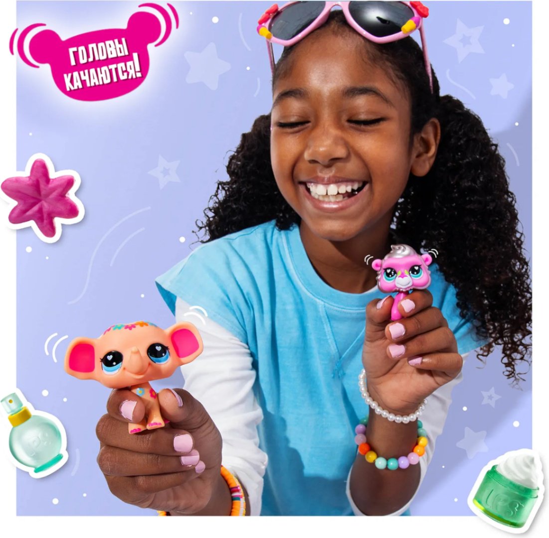 Набор Littlest Pet Shop Пара друзей Спа у Слона (Слон и Обезьяна) купить,NaN