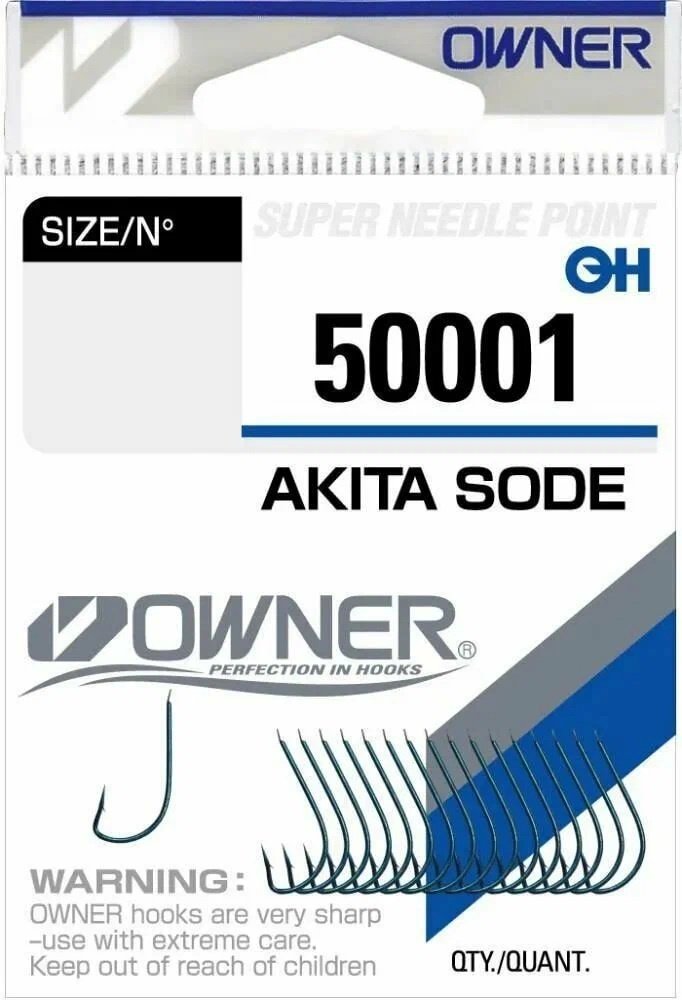 Крючок для рыбалки Owner 50001-14 одинарный серебристый 19 шт