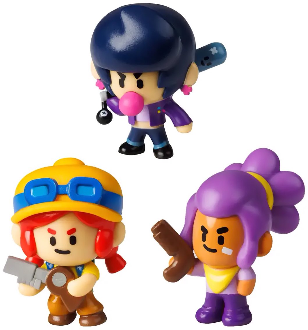 Brawl Stars Джесси, Биби и Шелли 5 см 3 шт купить,NaN