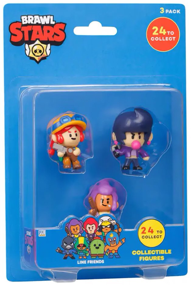 Brawl Stars Джесси, Биби и Шелли 5 см 3 шт купить,NaN