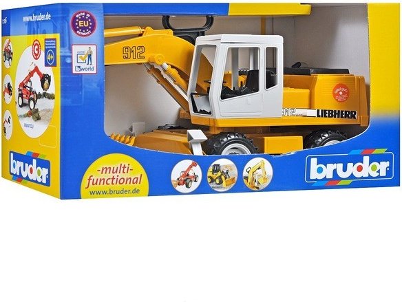 Спецтехника Bruder Экскаватор колёсный Liebherr желтый купить,NaN