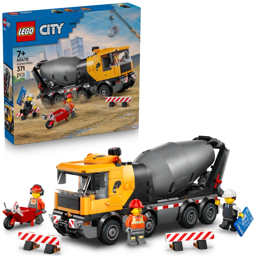 Конструктор LEGO Бетономешалка 60478, деталей 371 шт купить,36085