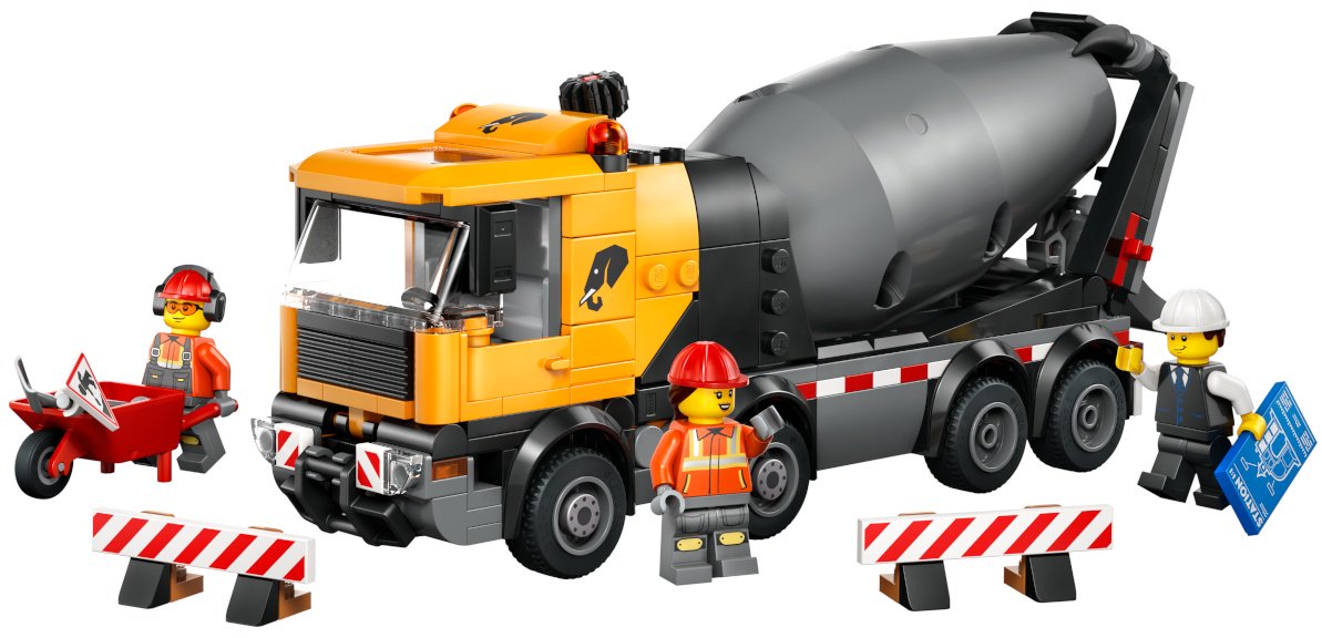 Конструктор LEGO Бетономешалка 60478, деталей 371 шт купить,36085