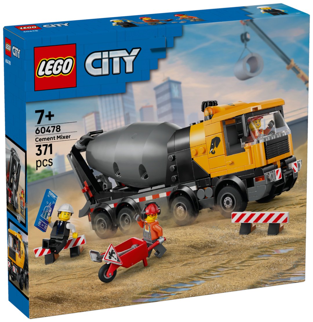 Конструктор LEGO Бетономешалка 60478, деталей 371 шт купить,36085
