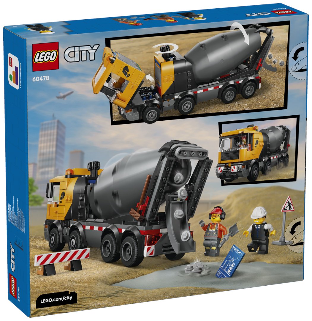 Конструктор LEGO Бетономешалка 60478, деталей 371 шт купить,36085