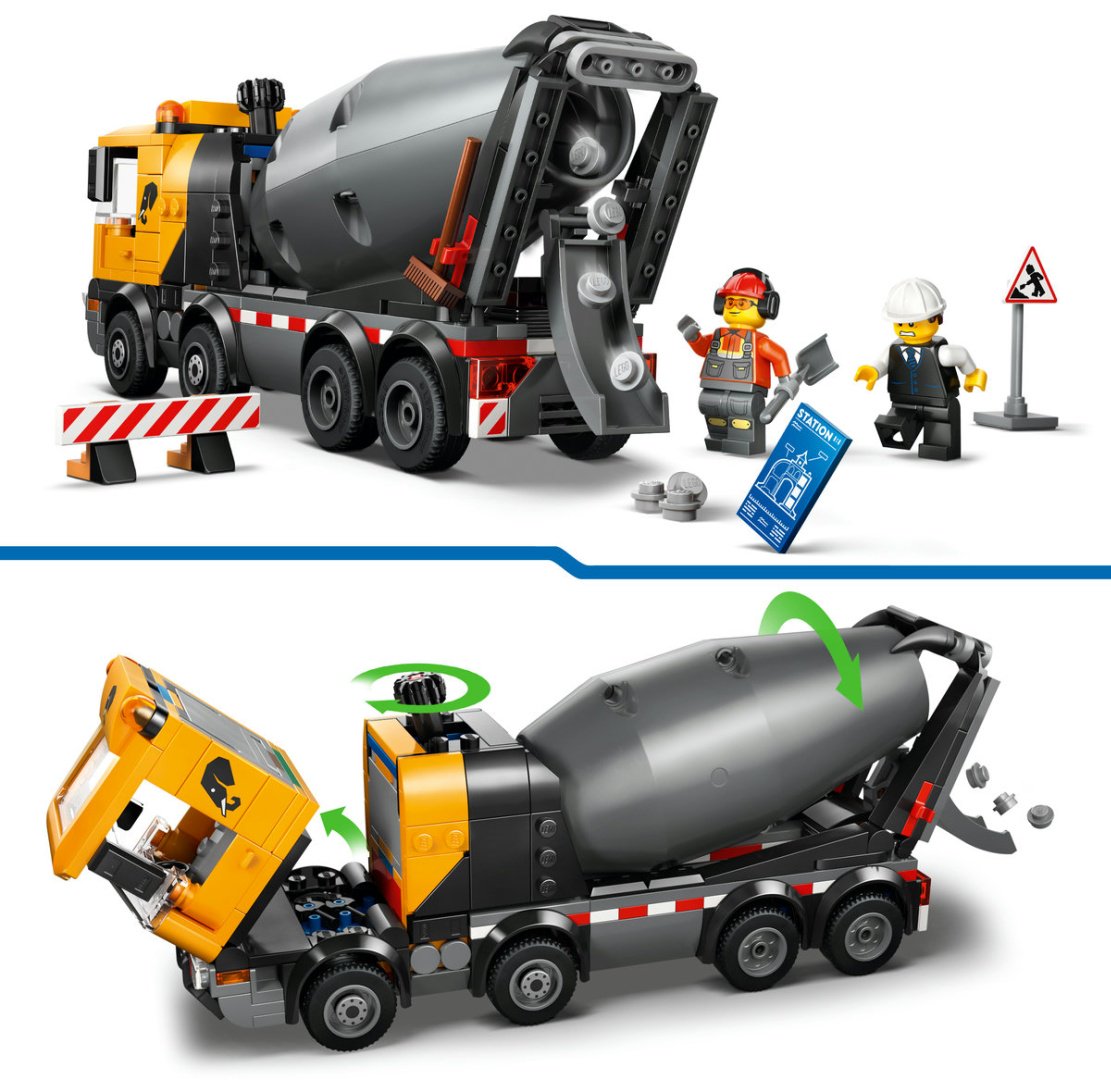 Конструктор LEGO Бетономешалка 60478, деталей 371 шт купить,36085