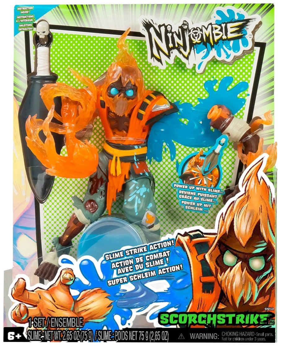 Ninjombie Ниндзомби игровой набор фигурка со слаймом Скорстрайк Scorchstrike 68759 18 см 1 шт купить,NaN