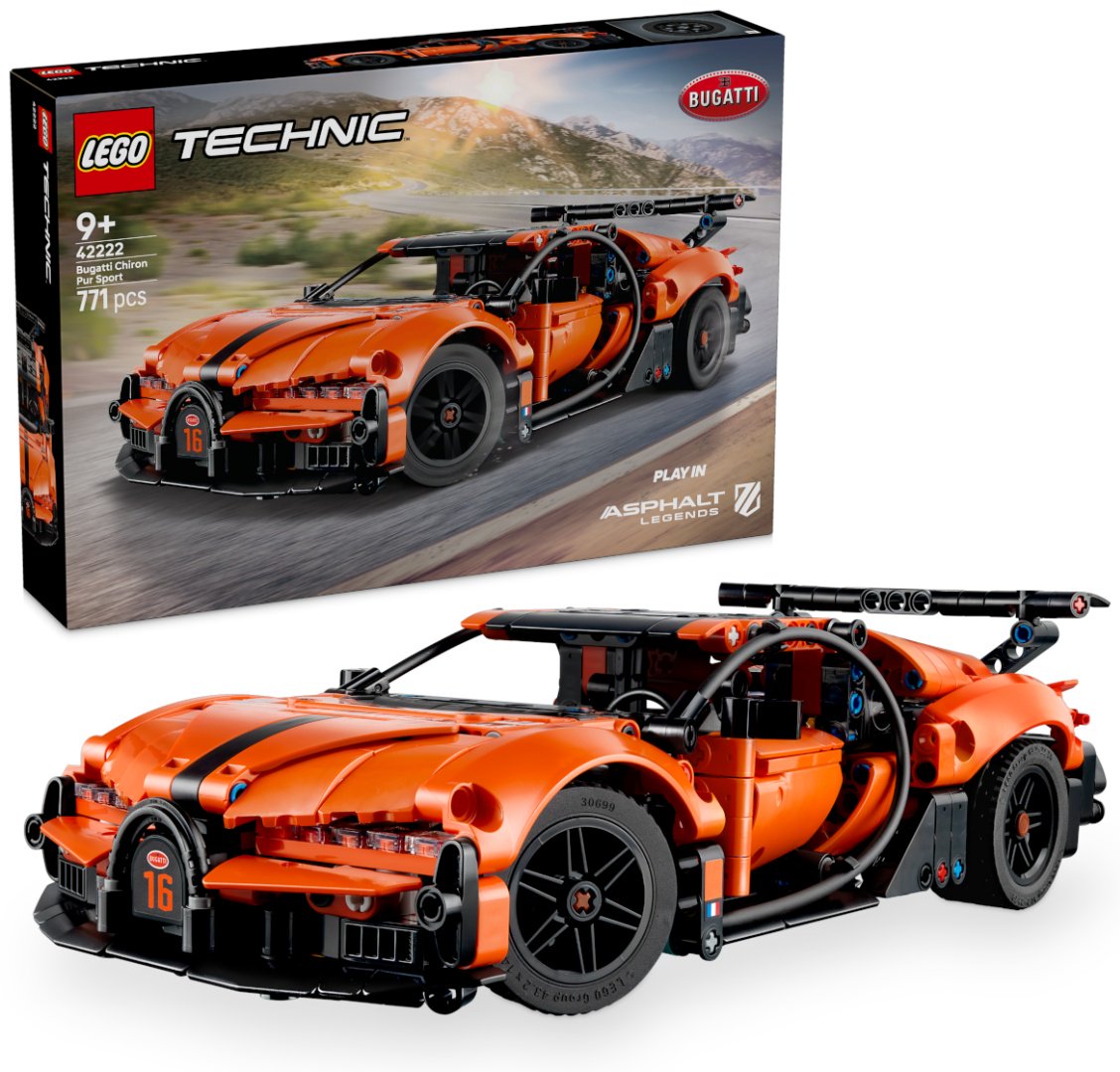 Конструктор LEGO Гоночный автомобиль Bugatti Chiron Pur Sport 42222, деталей 771 шт купить,NaN