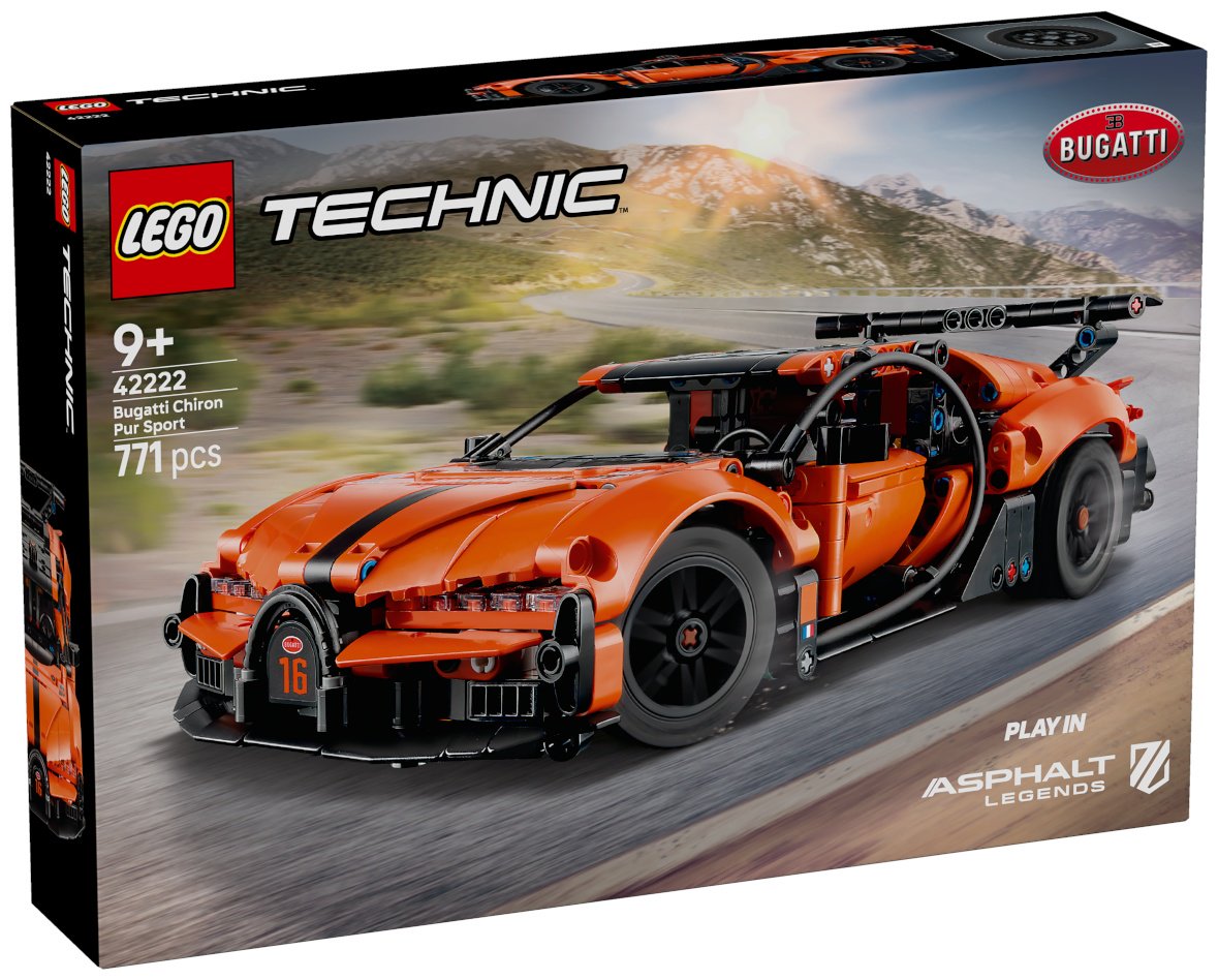 Конструктор LEGO Гоночный автомобиль Bugatti Chiron Pur Sport 42222, деталей 771 шт купить,NaN