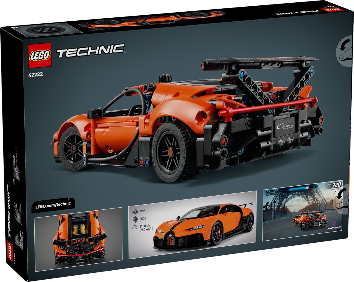 Конструктор LEGO Гоночный автомобиль Bugatti Chiron Pur Sport 42222, деталей 771 шт купить,NaN