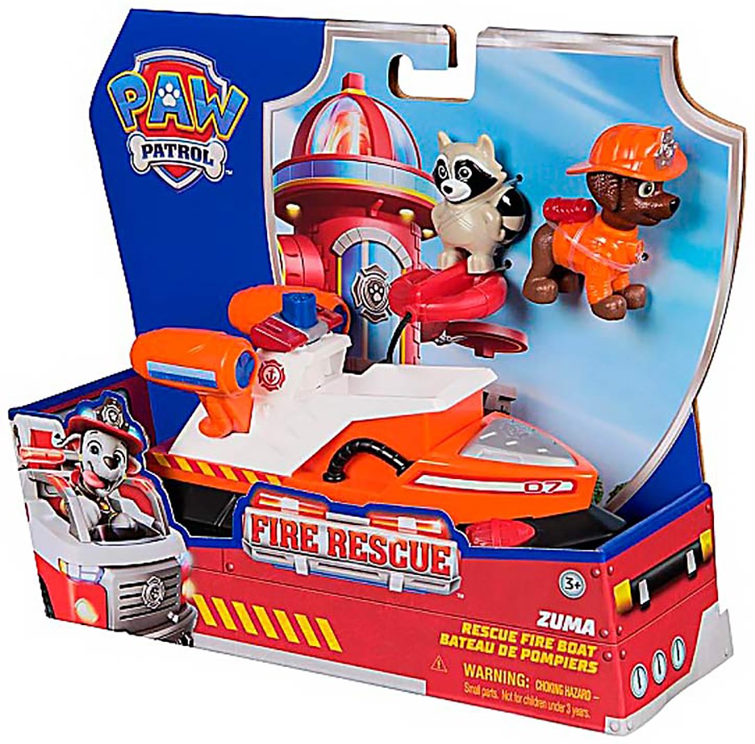 Машина PAW Patrol Пожарные спасатели лодка с фигуркой Зума оранжевый купить,NaN