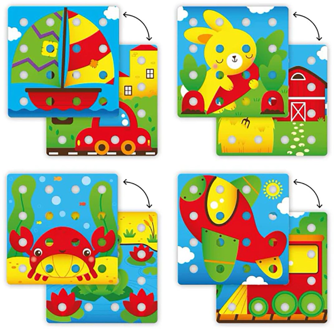 Мозаика Quercetti Quercetti: Мозаика Jumbo Peggy 20 деталей 2+ соты 20 шт купить,NaN