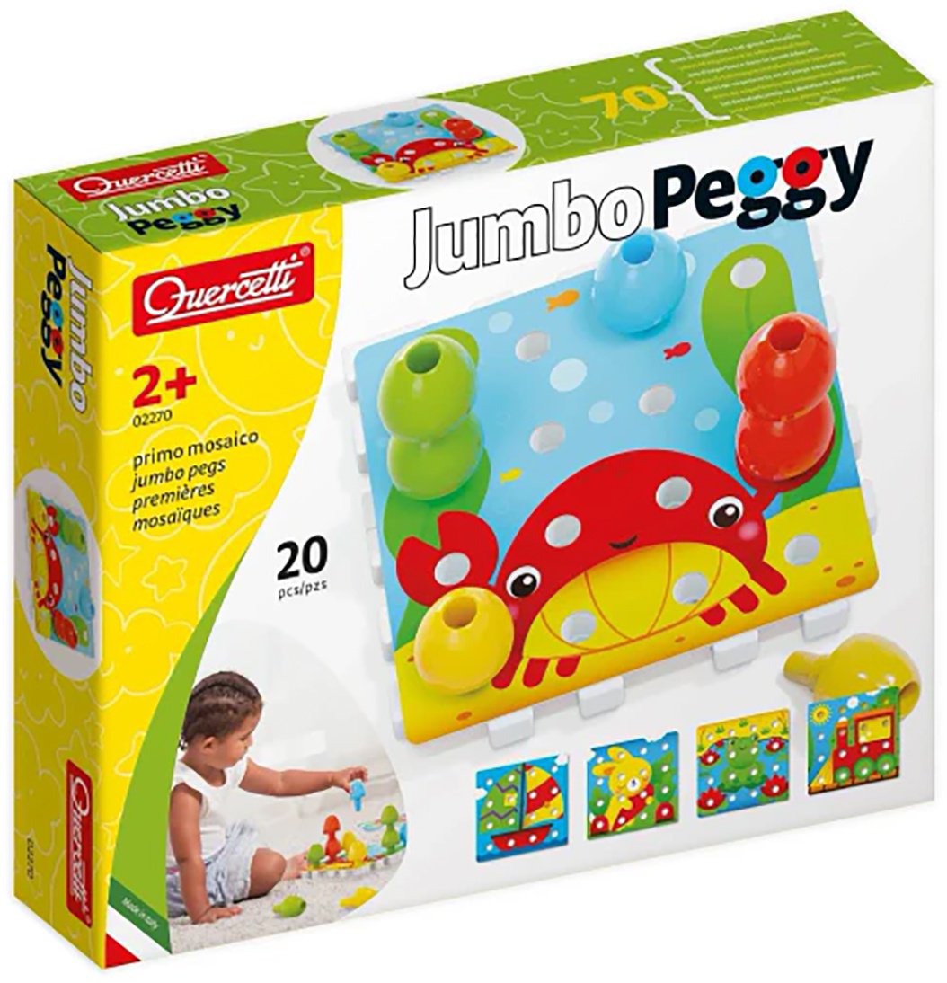 Мозаика Quercetti Quercetti: Мозаика Jumbo Peggy 20 деталей 2+ соты 20 шт купить,NaN