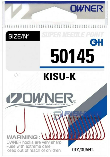Крючок для рыбалки Owner 50145-14 одинарный красный 17 шт