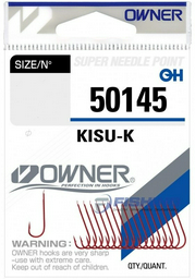 Крючок для рыбалки Owner 50145-14 одинарный красный 17 шт
