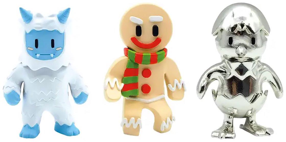 Stumble Guys Frost Yeti, Gingerbread Guy, Metal Hatchling 5 см 3 шт купить,NaN