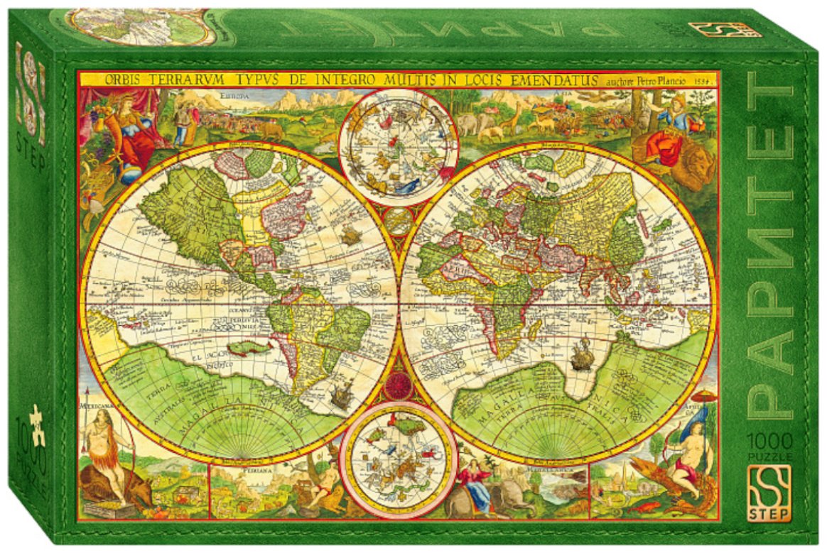 Пазл Step Puzzle Пазл 1000 эл. "Карта мира Планциуса. 1594" классический 1000 деталей купить,NaN