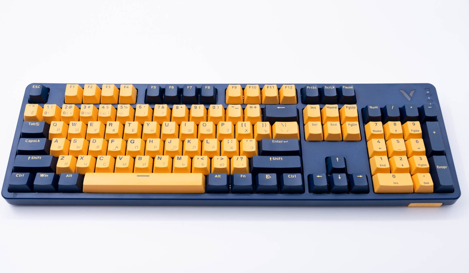 Клавиатура Rapoo V500PRO TM Yellow Blue синий купить,NaN