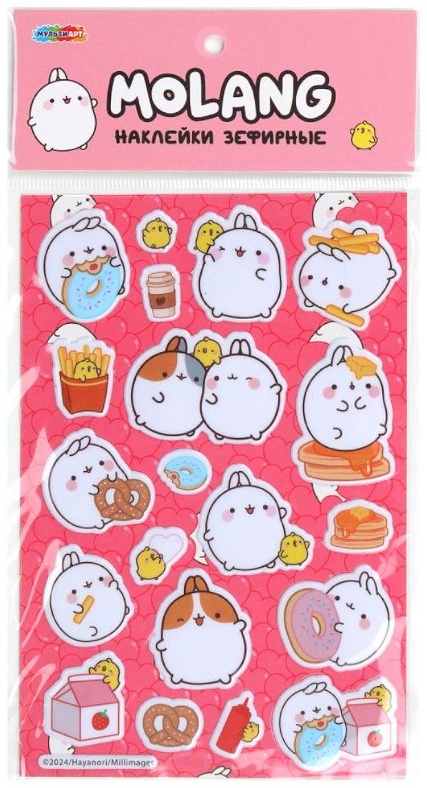 Наклейки зефирные Molang MultiArt купить,NaN