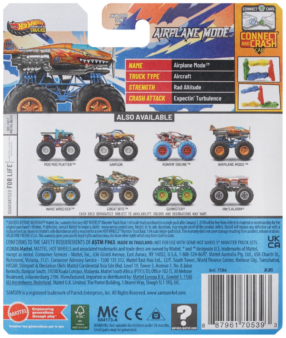 Машина Hot Wheels Monster Truck оранжевый купить,NaN