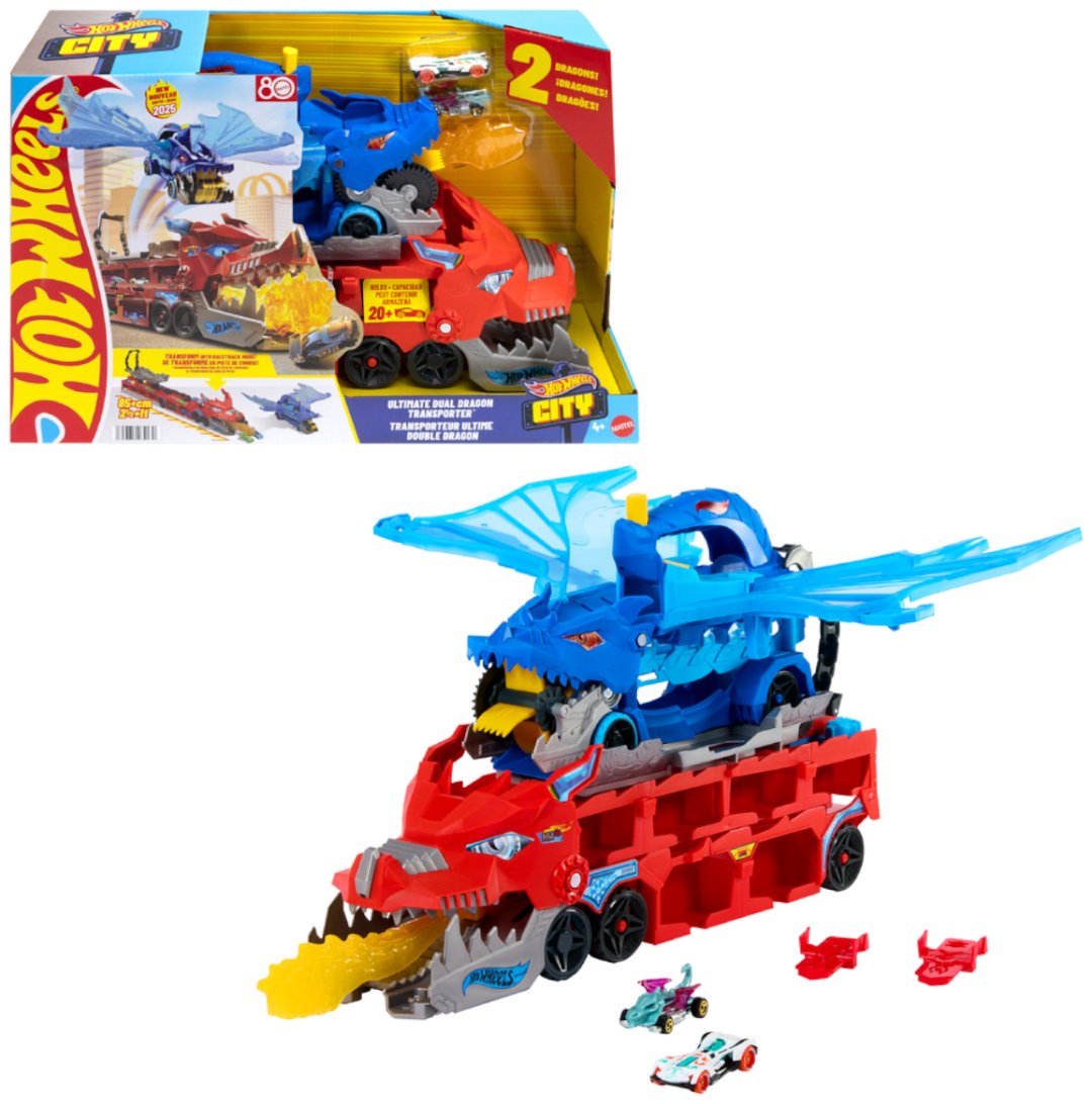 Детские треки и авторалли Hot Wheels City. Транспортер Ultimate Dual Dragon мультиколор купить,NaN