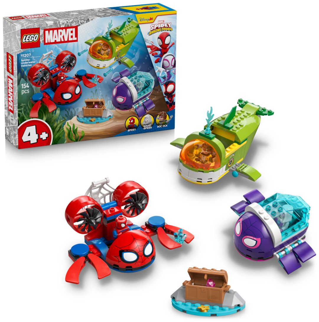 Конструктор LEGO Spidey: Подводные транспортные средства 11207, деталей 154 шт - ForteMarket Конструктор LEGO Spidey: Подводные транспортные средства 11207, деталей 154 шт купить,30722