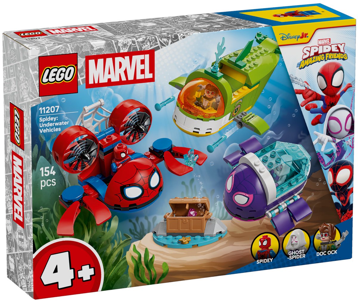 Конструктор LEGO Spidey: Подводные транспортные средства 11207, деталей 154 шт - ForteMarket Конструктор LEGO Spidey: Подводные транспортные средства 11207, деталей 154 шт купить,30722