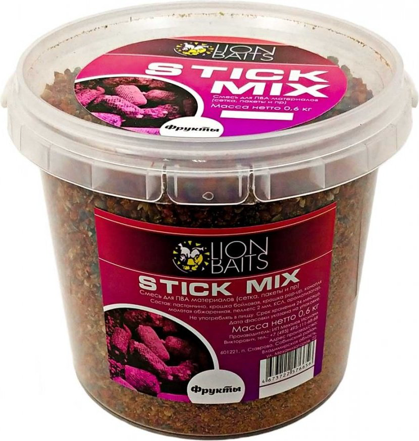Прикормка Lion Baits LBSM-013 фрукты 0.6 кг