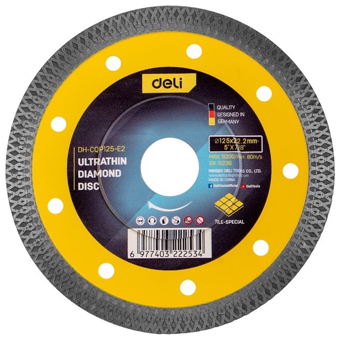 Диск отрезной алмазный 125x22.2х0.8 мм, DELI EDH-CQP125-E2 купить,NaN