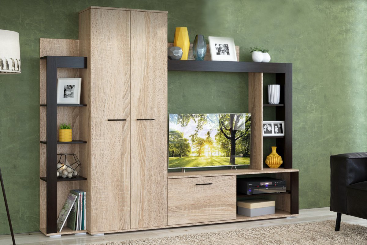 Стенка Империал Торонто дуб сонома/венге купить,NaN