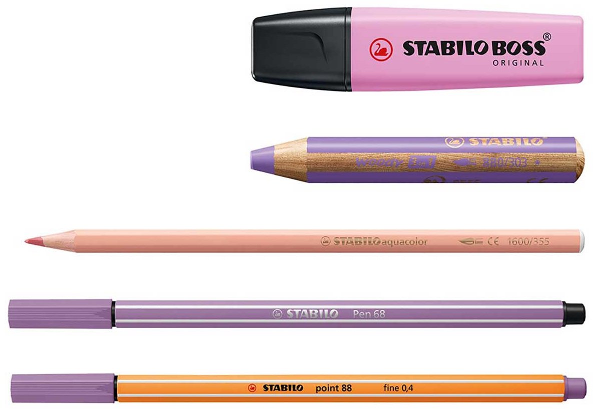 Ручка капиллярная STABILO ARTY Creative set Pastel 50 шт, 0.7 мм, цвет чернил мультиколор купить,NaN