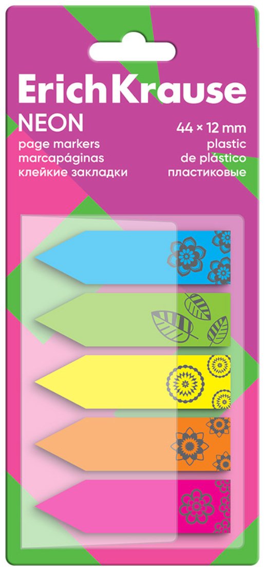 Закладки Erich Krause 63663, пластик, 100 шт купить,NaN