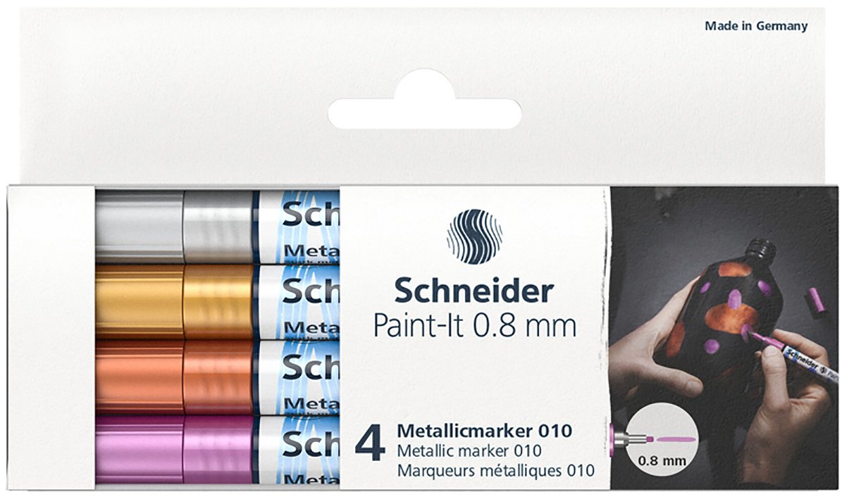 Маркер Schneider ML01011502, 4 шт, 0.8 мм, разноцветный купить,NaN