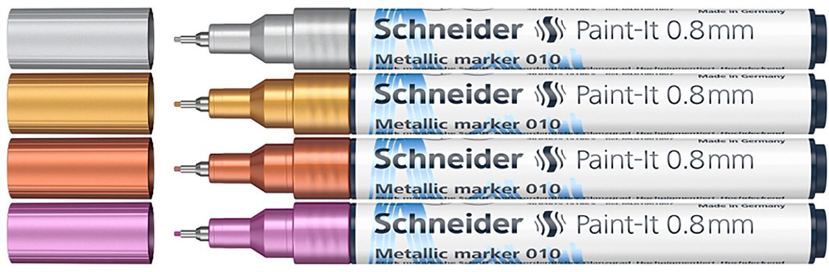 Маркер Schneider ML01011502, 4 шт, 0.8 мм, разноцветный купить,NaN