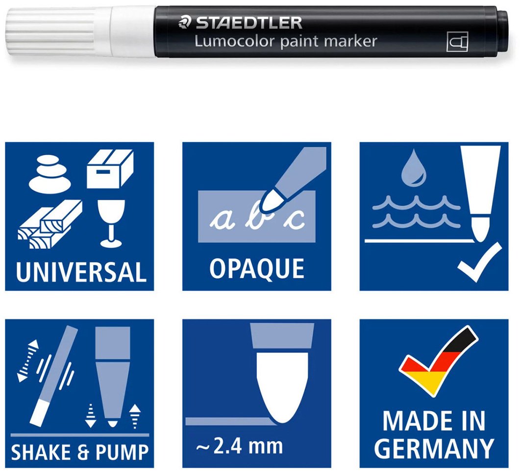 Маркер STAEDTLER 349 C6-1 10, 6 шт, 2.4 мм, разноцветный купить,NaN