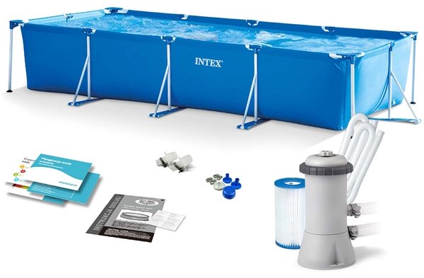 Бассейн каркасный Intex Rectangular Frame Pool 28274 NP, 450x220x84 см купить,79784