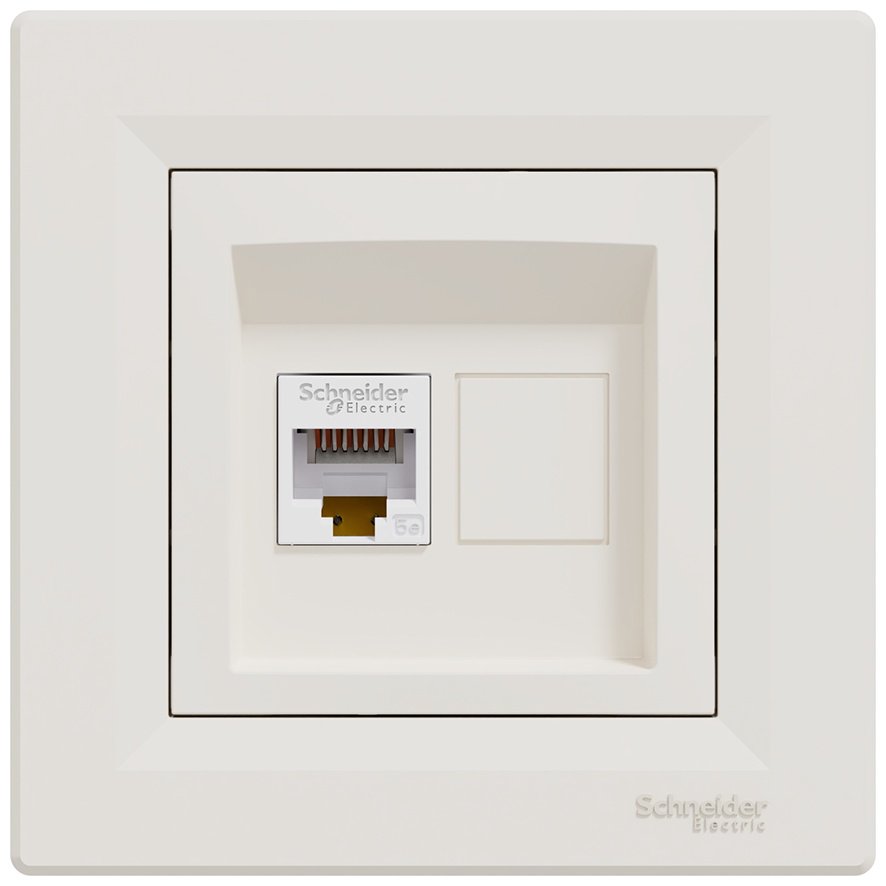 Schneider Electric встраиваемая EPH4300123, компьютерный (RJ45) цвет бежевый купить,NaN