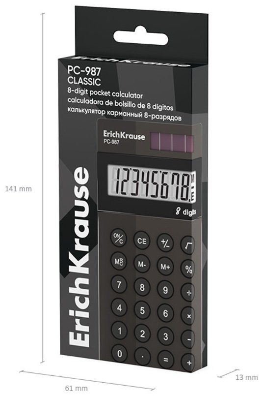Erich Krause PC-987, 8-разрядный, черный купить,NaN